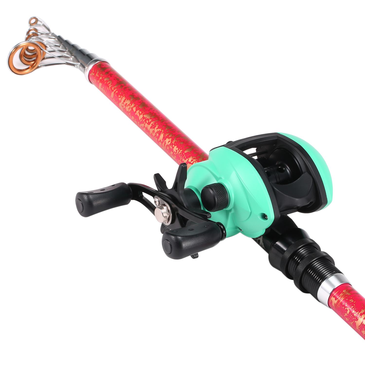 Dụng cụng câu cá chuyên nghiệp gồm vòng bi 12 + 1 Lò quay câu, tay cầm bằng cao su chống trượt mang lại độ bám tuyệt vời và loại bỏ độ ẩm.