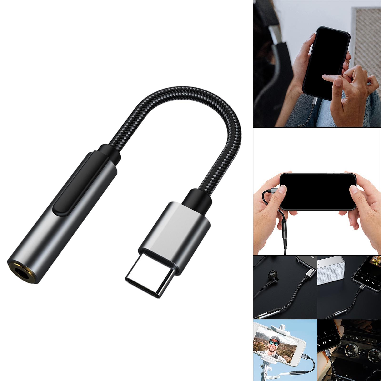 USB to 3.5mm Female Headphone Adapter, Headphone Audio Adapter, Stereo to