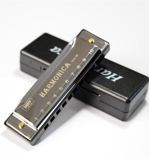 Chuyên nghiệp 10 Hole Harmonica Miệng Cơ quan kim loại cho người mới bắt đầu nhạc cụ âm nhạc Harp Harp Harmonium Blues manh mối