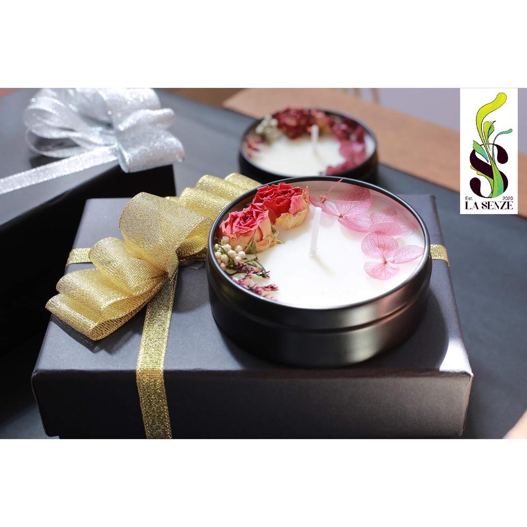 Nến Thơm Tinh Dầu không khói sáp đậu nành - Happy Flowers Scented Candle (Beautiful Gift Box)