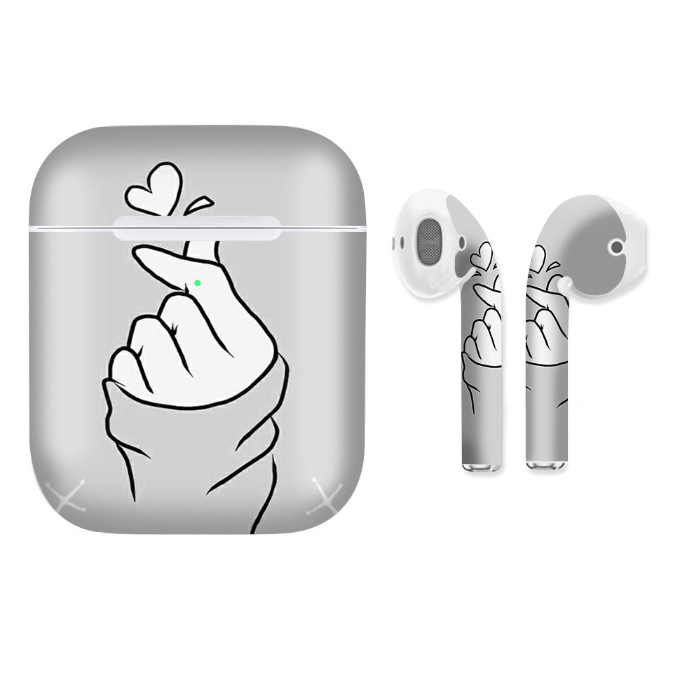 Miếng dán skin chống bẩn cho tai nghe AirPods in hình thiết kế - atk008 (bản không dây 1 và 2)