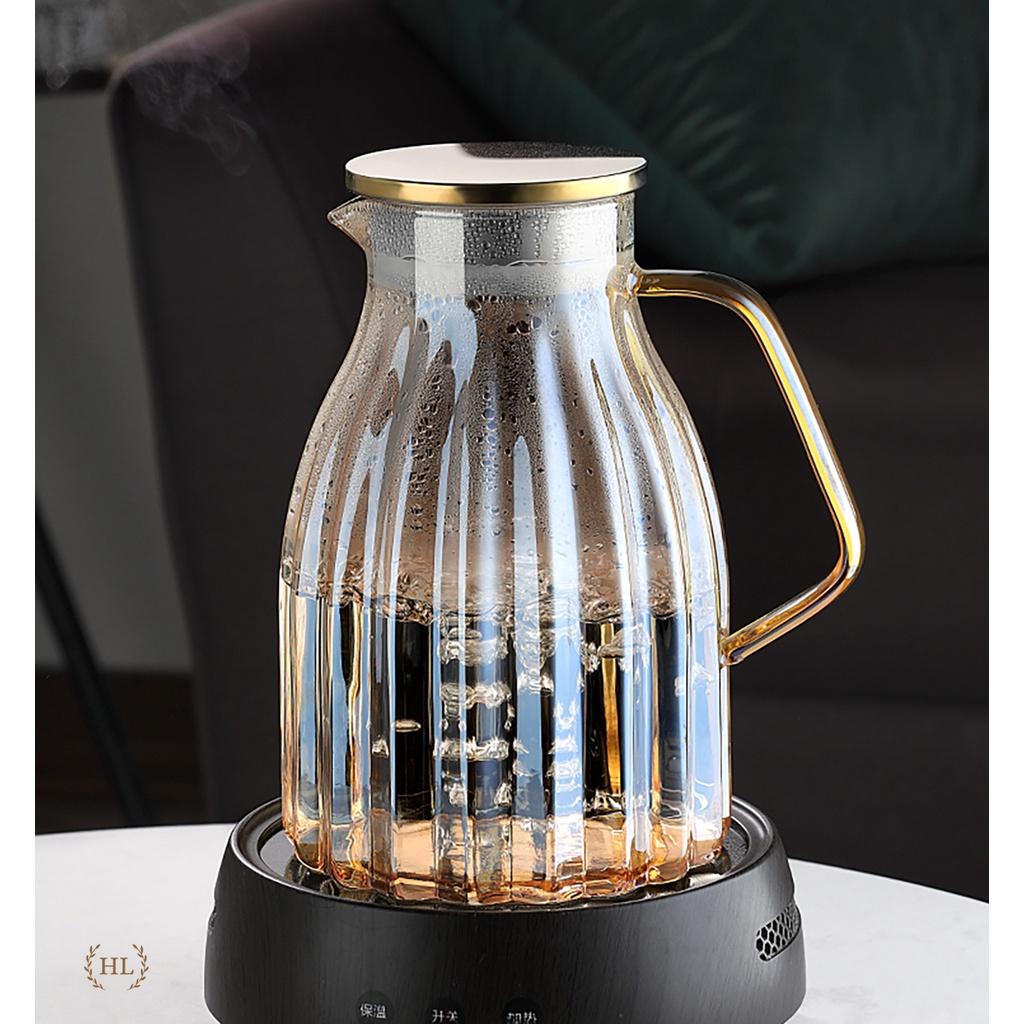 Bình cốc thủy tinh Decor chịu nhiệt Borosilicate | Bình Ly Thủy Phong cách Vintage Vàng Hổ Phách 2023