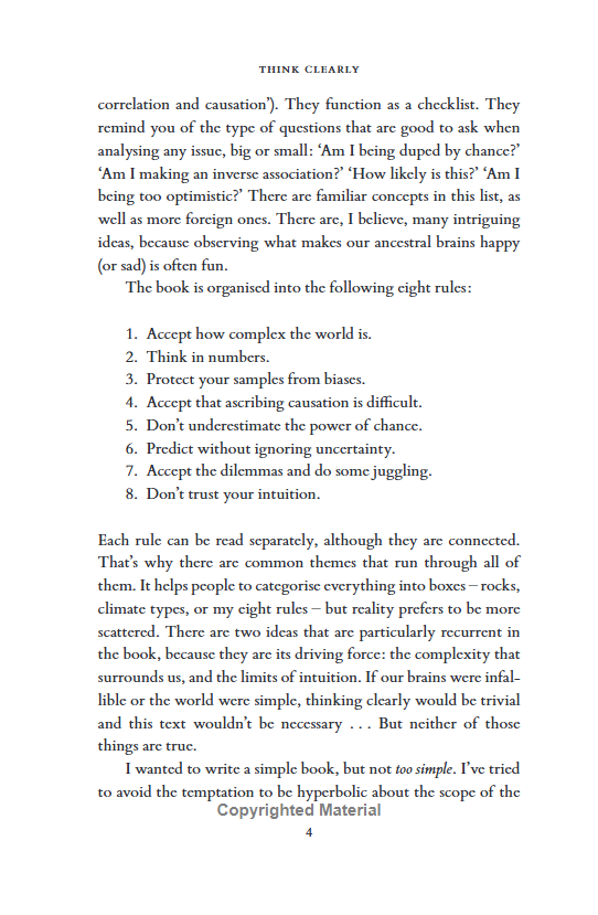 Sách ngoại văn: Think Clearly - Eight Simple Rules To Succeed In The Data Age