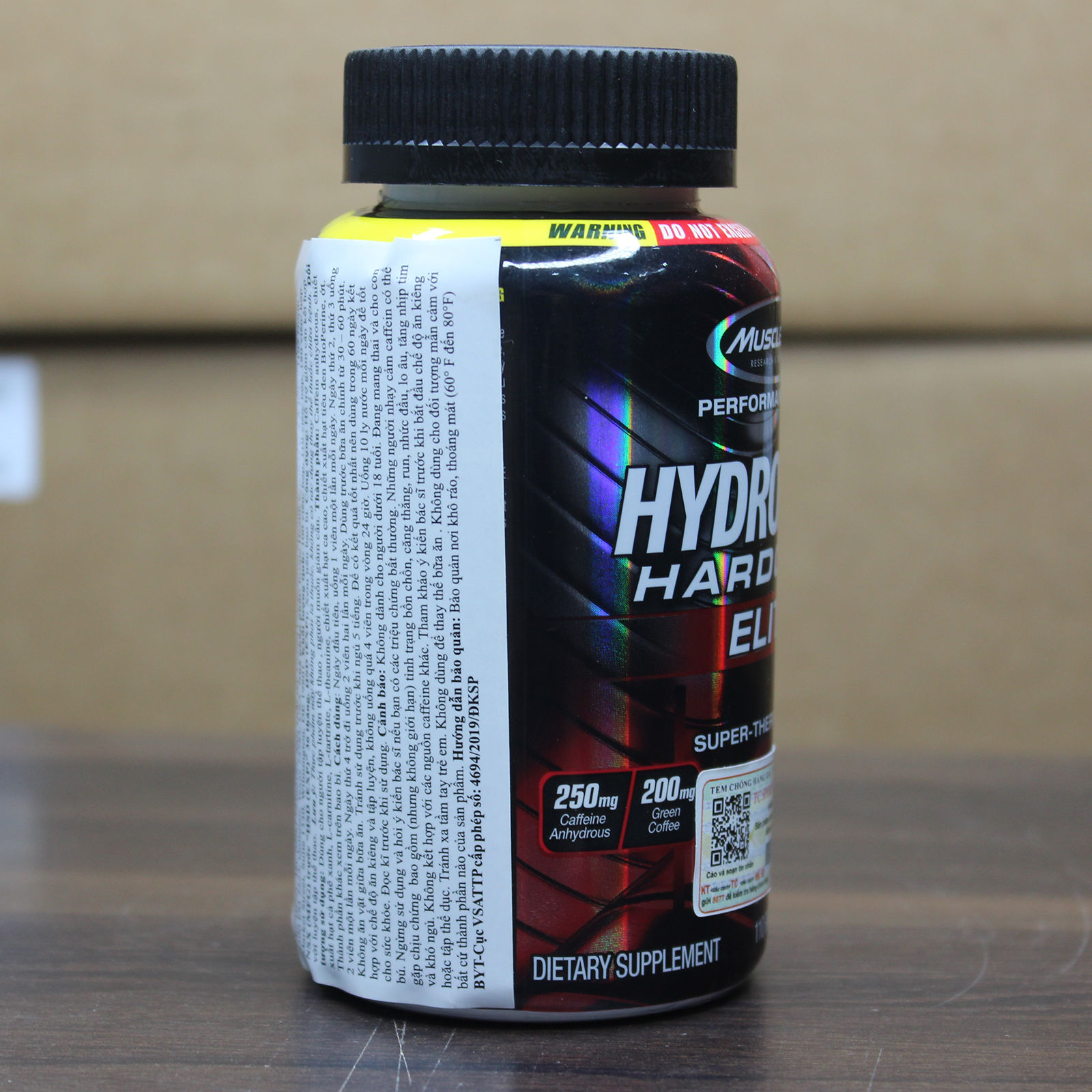 Combo Thực phẩm bổ sung Hydroxycut Hardcore Elite của MuscleTech hộp 110 viên hỗ trợ đốt mỡ, giảm cân mạnh mẽ, tăng tỉnh táo tập trung & Áo thun thể thao (size L 68-80 kg)