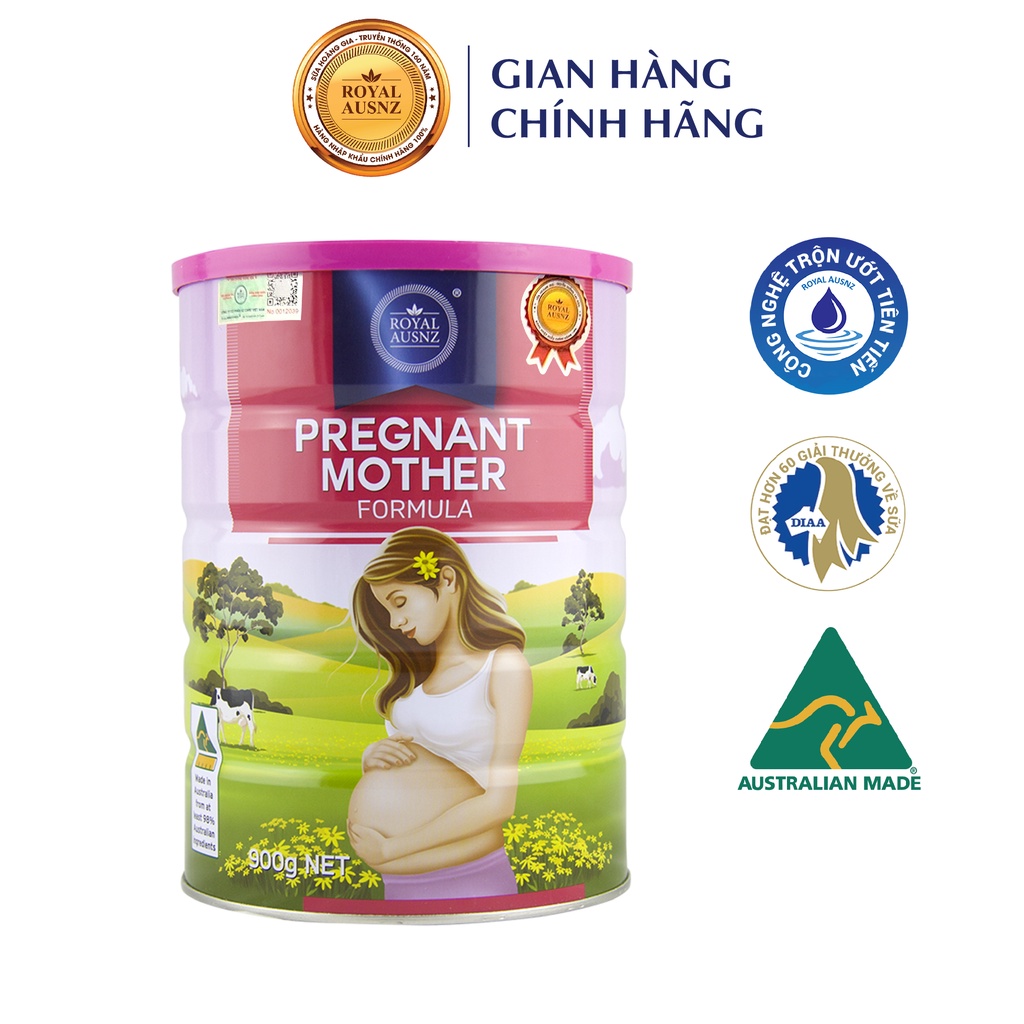 Combo 3 Hộp Sữa Bột Pregnant Mother Formula ROYAL AUSNZ Bổ Sung Vitamin Và Khoáng Chất Cho Phụ Nữ Mang Thai 900g/hộp