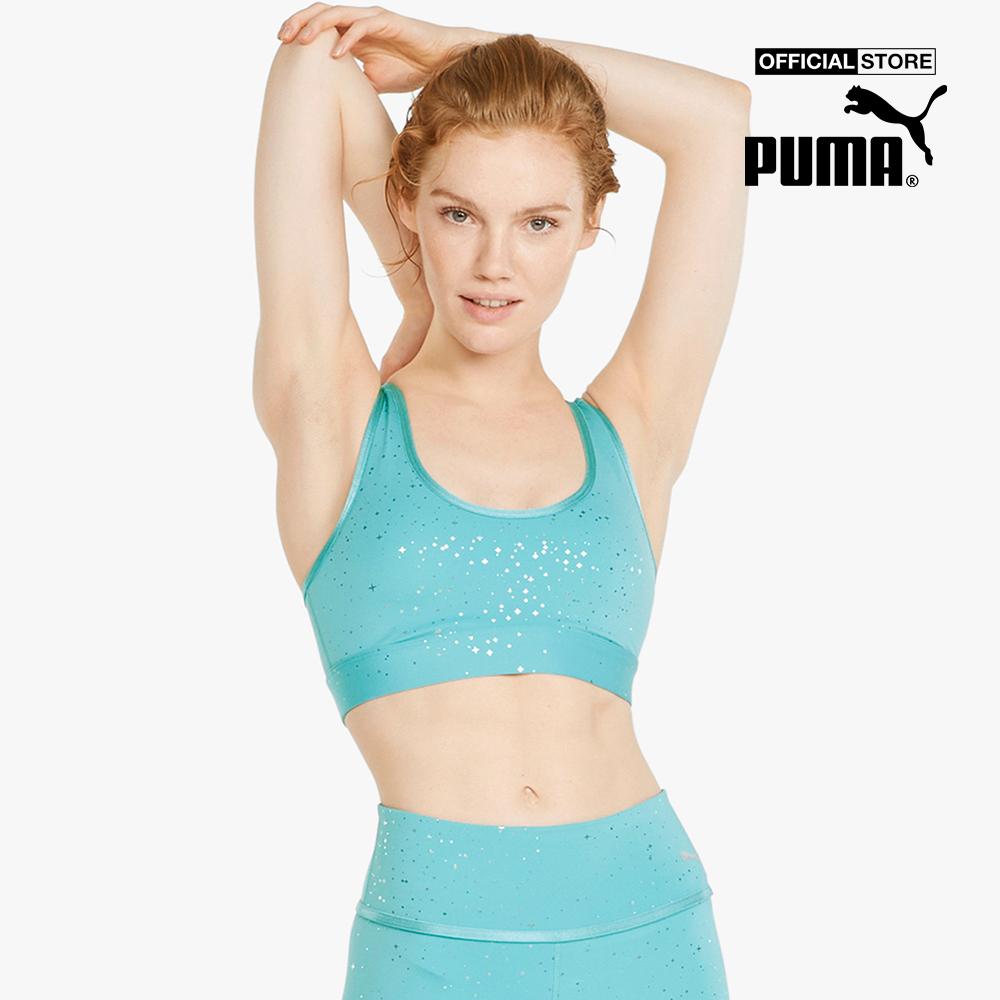 PUMA - Áo bra thể thao nữ Stardust Mid Impact Printed Training 521372