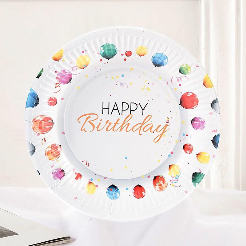 Đĩa Giấy Sinh Nhật Loại Mới Màu Sắc Lạ Mắt Dễ Thương,Đĩa Dày Dặn,Loại Đẹp BB60