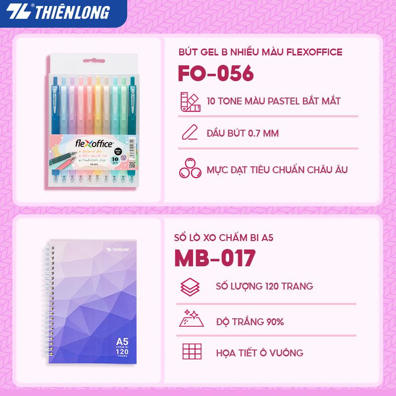 Combo dụng cụ học tập thể hiện cá tính - Tone Tím pastel - 08 món