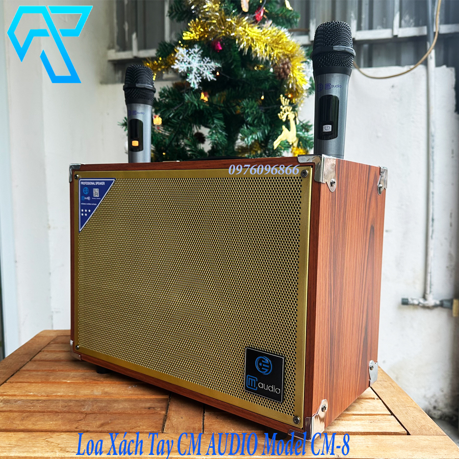 Loa Xách Tay CM AUDIO Model CM-8 bass 20 8 nút điều chỉnh Vỏ gỗ sơn bóng mặt lưới kim loại hàng chính hãng nhập khẩu mẫu mới nhất 2023 bảo hành 6 tháng