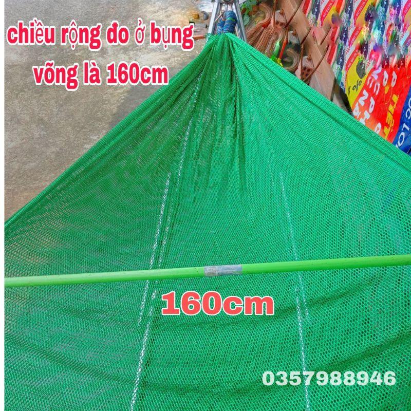 Võng Lưới Cao Cấp Cỡ Đại, Loại Bó Đầu 2 Lớp, Chất Vải Dày Rộng, Phù Hợp Với Khung Võng Lớn