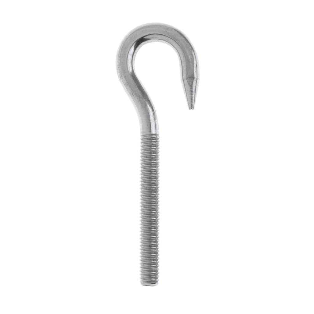 3-4pack Marine 304 Stainless Steel Hook Bolt Eye Screw Threaded Bolt Boat Parts