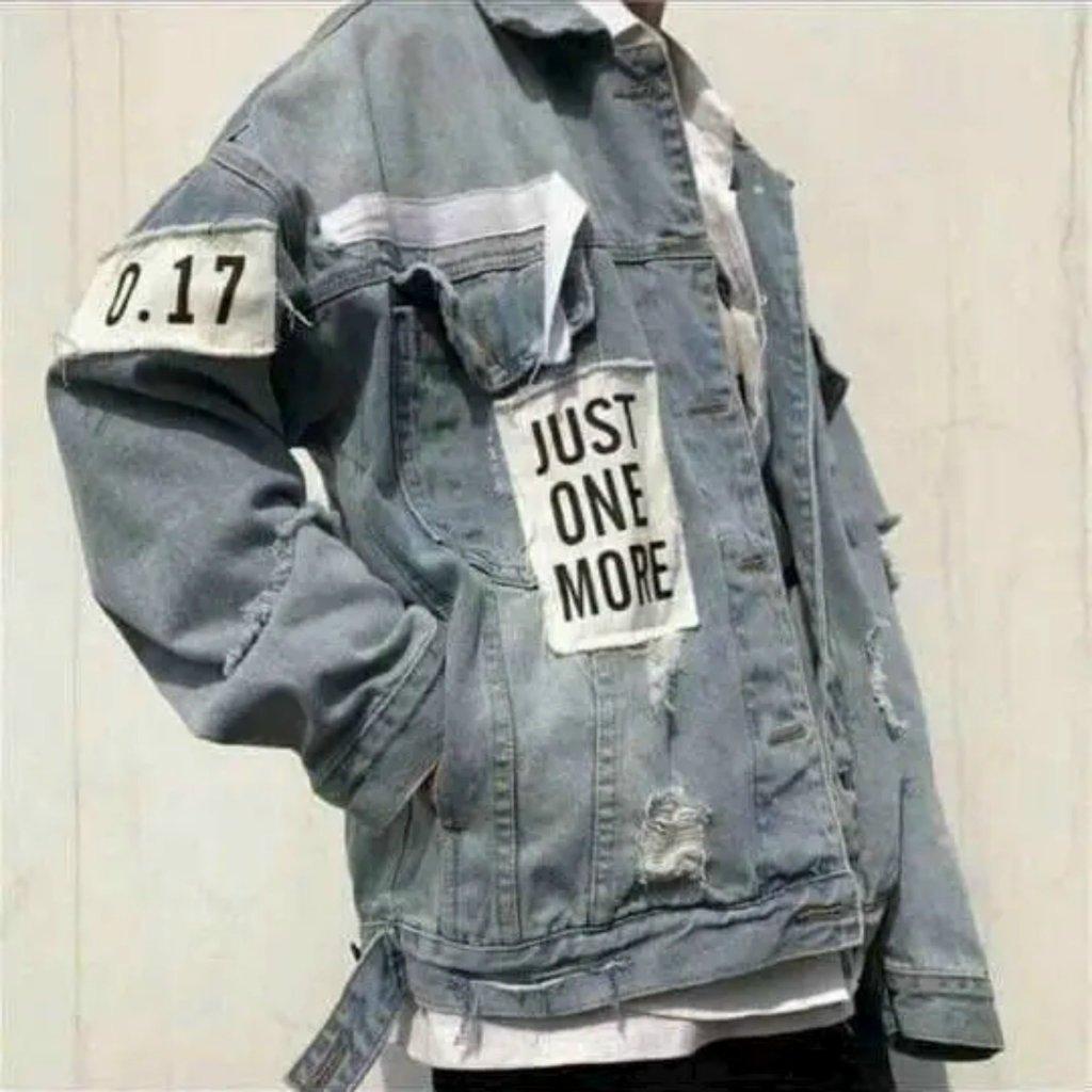 Áo khoác jean nam đẹp Just one more cực hót mẫu mới-A3123 - Xanh nhạt