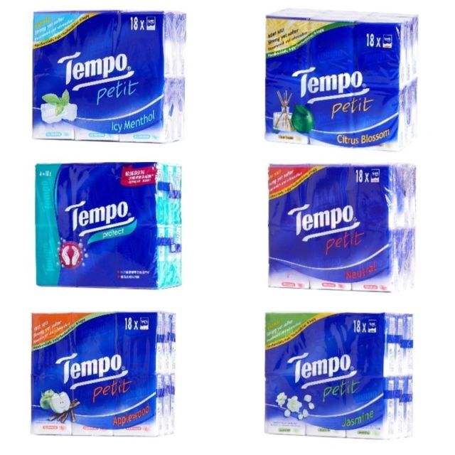 Khăn giấy cao cấp Tempo Petit Jasmine 18 gói