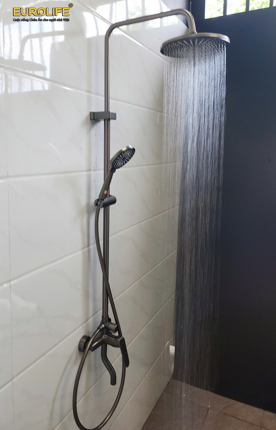 Cây sen nóng lạnh Đồng mạ tĩnh điện màu xám Eurolife EL-SC929 (Xám)