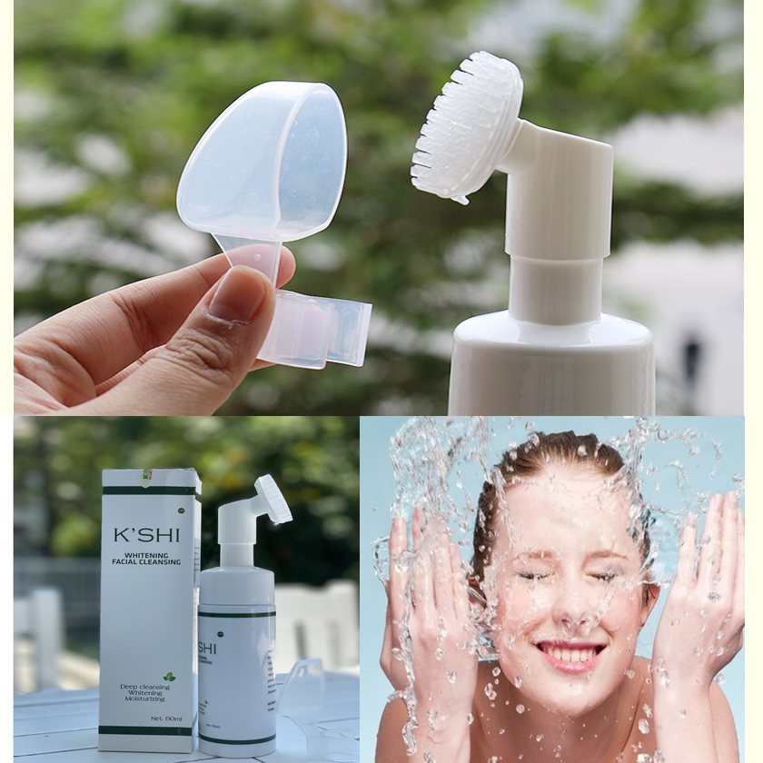 Sữa Rửa Mặt K'shi Có Đầu Cọ Massage Tạo Bọt, Làm Sạch Sâu Bụi Bẩn Bã Nhờn Ngăn Ngừa Mụn, Dưỡng ẩm Trắng Sáng Da Kshi