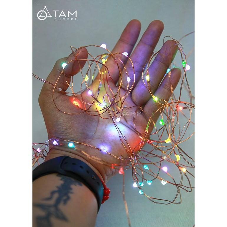 Dây đèn Led đom đóm nhiều màu chớp nháy điện trực tiếp 10m L-FAIRY-01