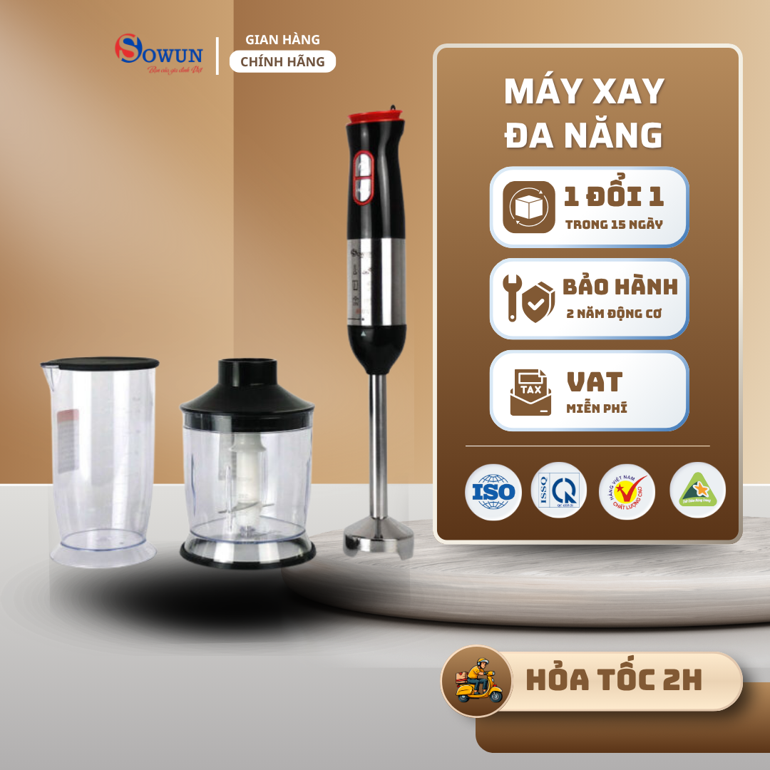 Máy Xay Cầm Tay Sowun SW5118 (800W) - Hàng Chính Hãng
