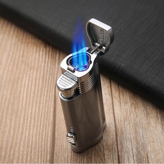 Bật Lửa Khò HONEST 3 tia kèm đục có hộp đựng cao cấp