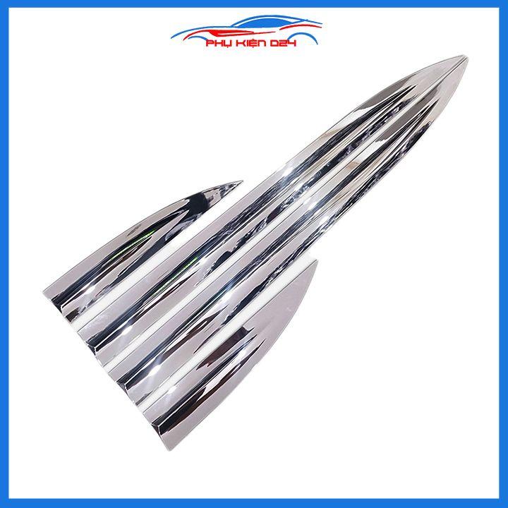 Bộ ốp nẹp sườn Outlander 2017-2018-2019-2020-2021-2022 mạ crom trang trí làm đẹp xe
