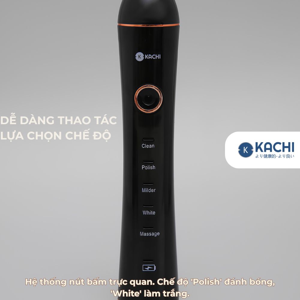 Bàn chải điện Kachi MK455 rung sóng âm dòng cao cấp - hàng chính hãng