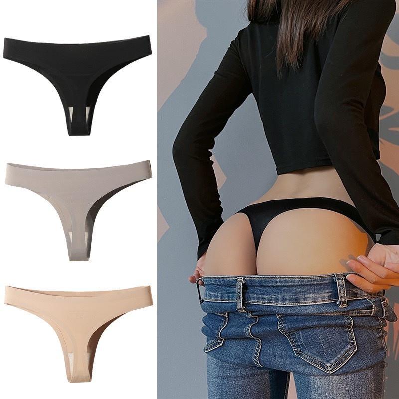 M93. Quần lọt khe đúc su bóng mịn E1, quần lót lot khe sexy nữ kèm túi zip