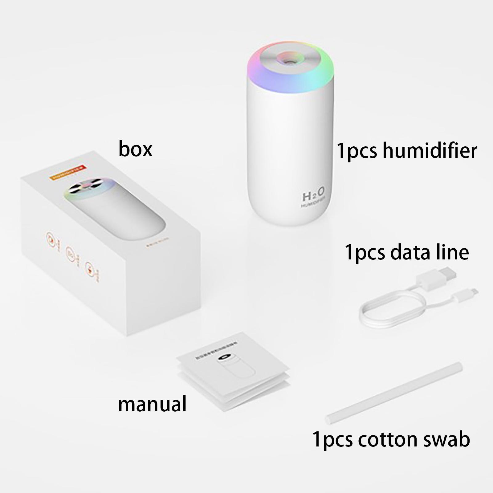 Mini Humidifier 2 Mist Modes Air Humidifier with LED Night Lamp Mist Humidifier for Car Travel