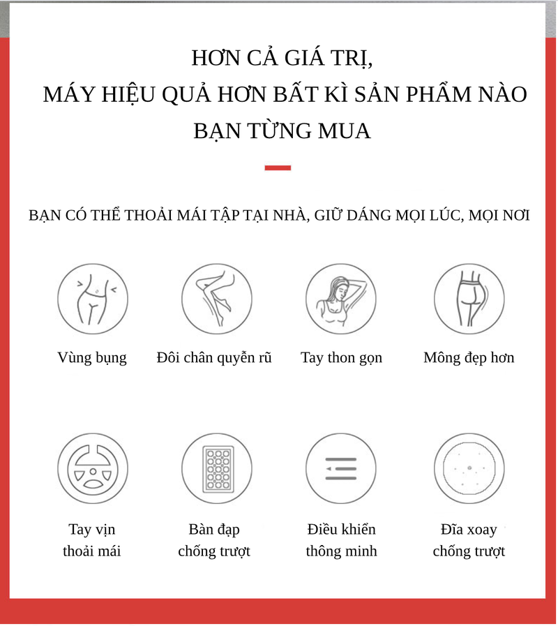 MÁY TẬP GYM ĐA NĂNG TẠI NHÀ (Đỏ Đen)