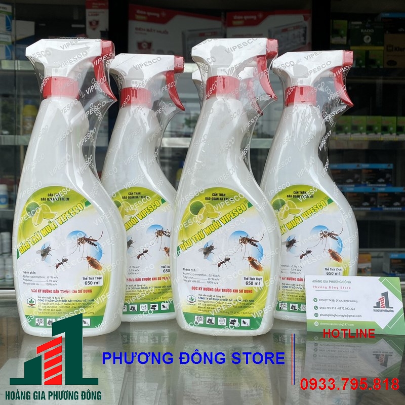 Dầu trừ muỗi Vipesco (Hương chanh, Hương hoa hồng)