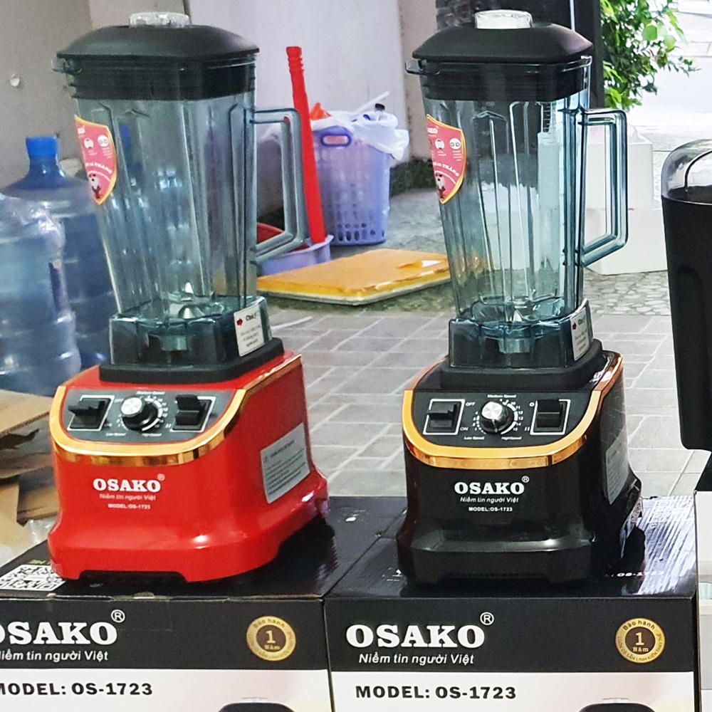 Máy xay sinh tố công nghiệp 1700W Osako OS-1723 cối nhựa kháng vỡ 2L, xay sinh tố không bị quá tải - Hàng chính hãng