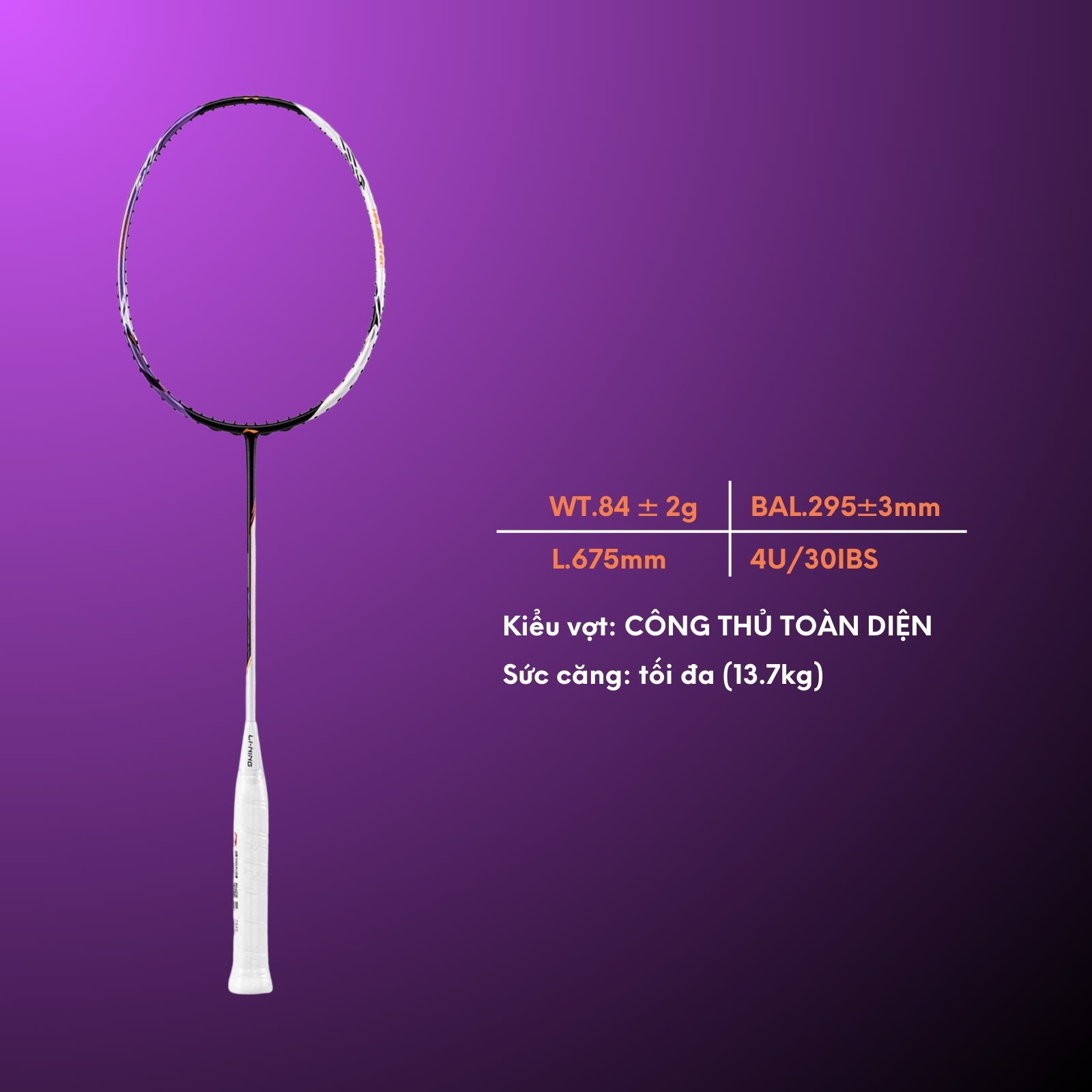 Vợt Cầu Lông LN Halbertec 5000 Nội Địa đã đan dây 10.5kg Bảo hành 02 tháng Tặng kèm túi vợt và quấn cán