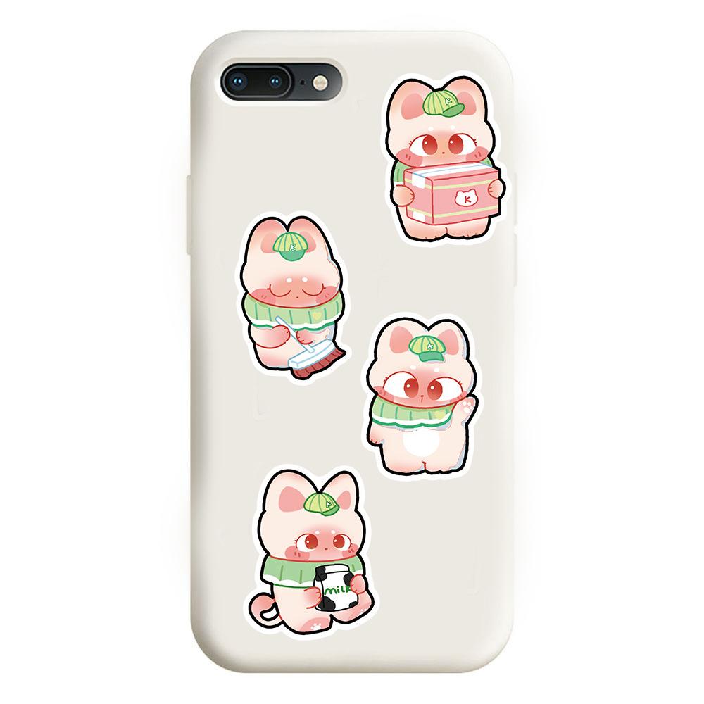 Sticker mèo kittymart hoạt hình cute trang trí mũ bảo hiểm, guitar, ukulele, điện thoại, sổ tay, laptop-mẫu S56