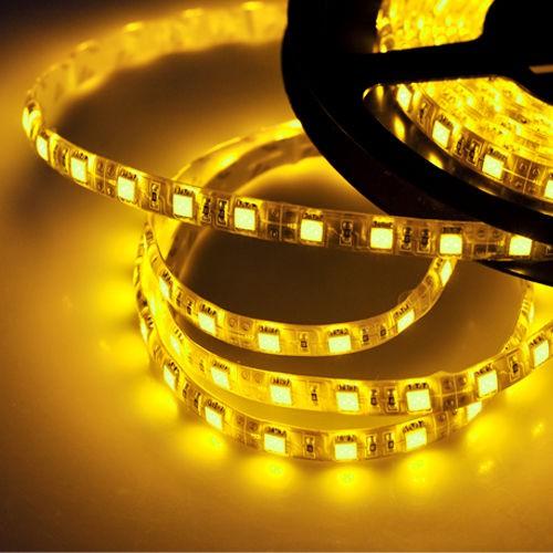 Đèn led dây dán cuộn 5m màu vàng 5050 loại tốt