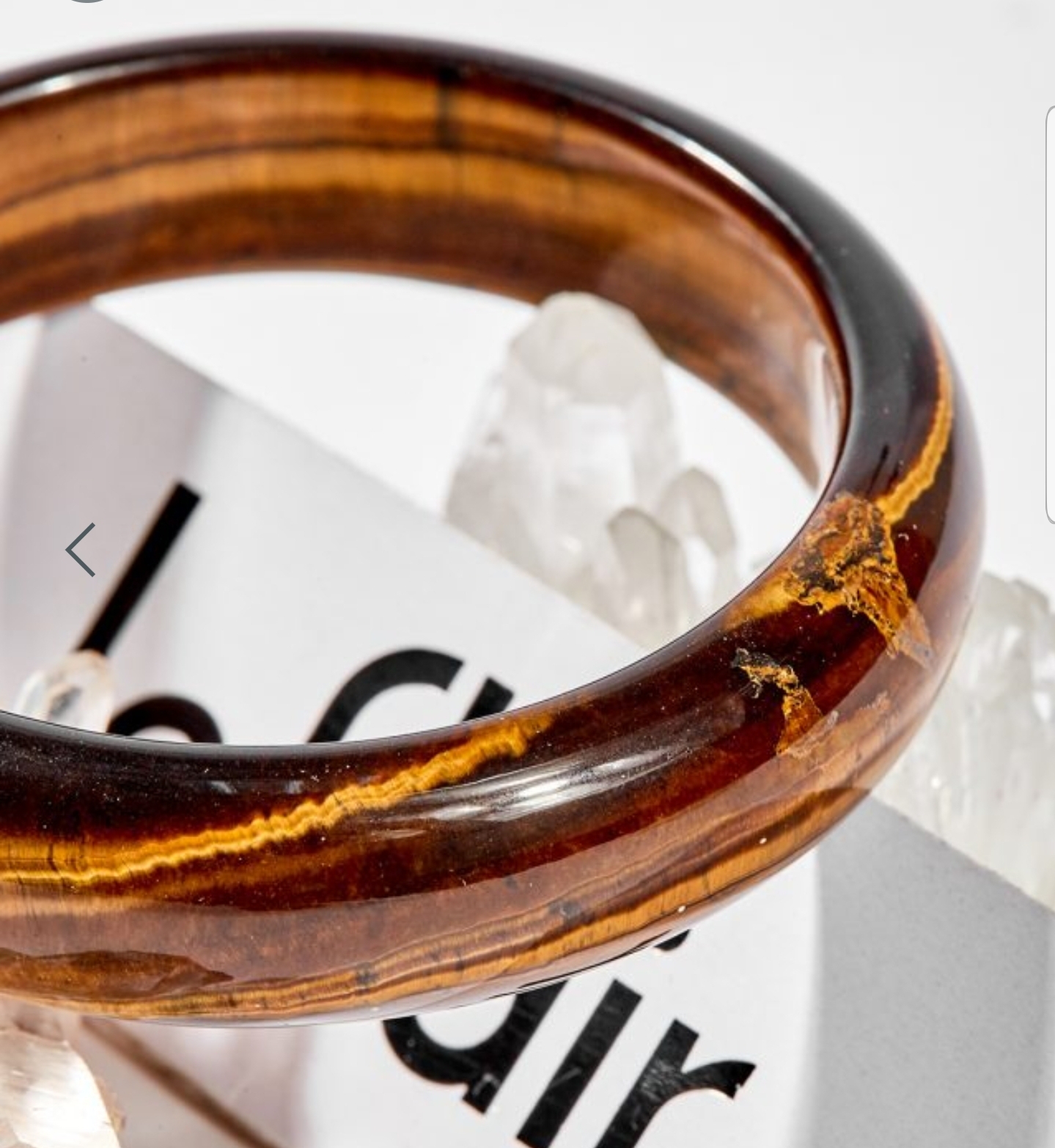 Vòng Tay Opal Mắt Hổ Nâu Vàng 60mm