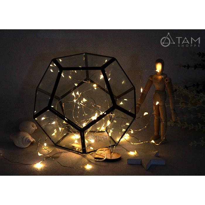 Đèn ngủ nhà kính đèn Led đom đóm để bàn 12 mặt L-ĐB-03
