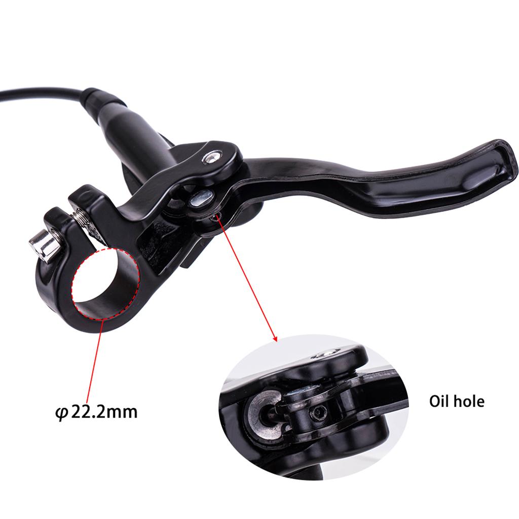 Bike Hydraulic Disc Brake Front Rear Calipers 160mm Disc Brake Rotor Aluminum Alloy Left Right Brake Lever Kit with 12 Bolts and Hose