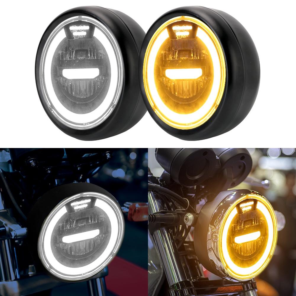 Đèn pha LED 6.5 inch cho xe mô tô Cafe Racer Bobber