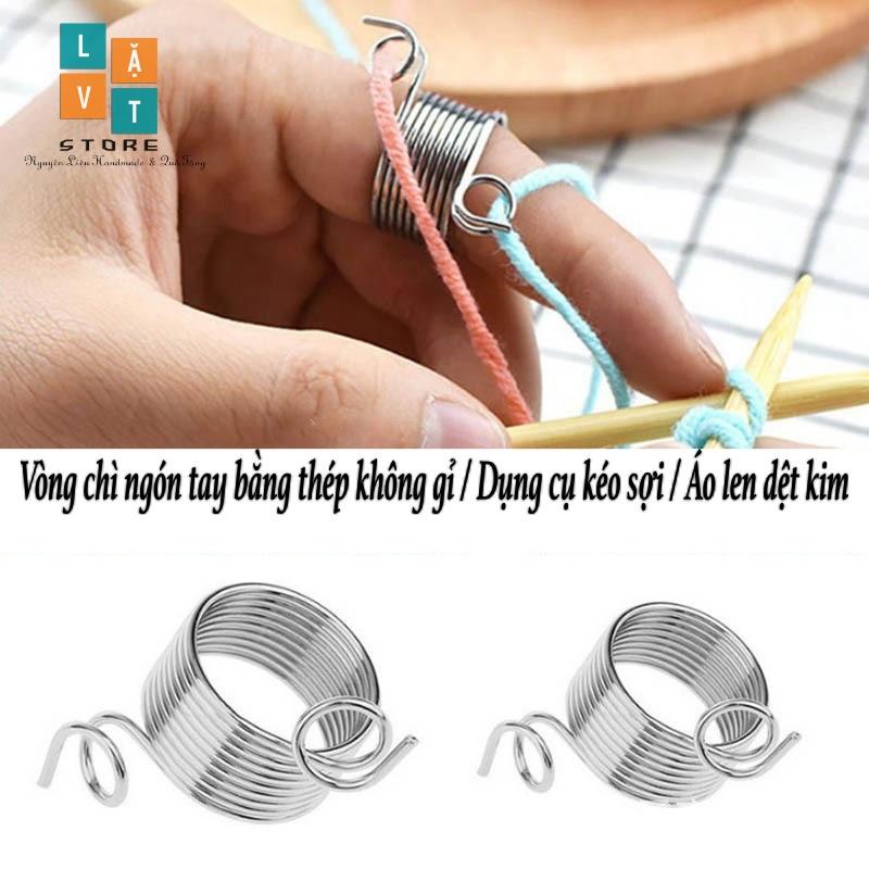 Vòng chì ngón tay bằng thép không gỉ / Dụng cụ kéo sợi / Áo len dệt kim