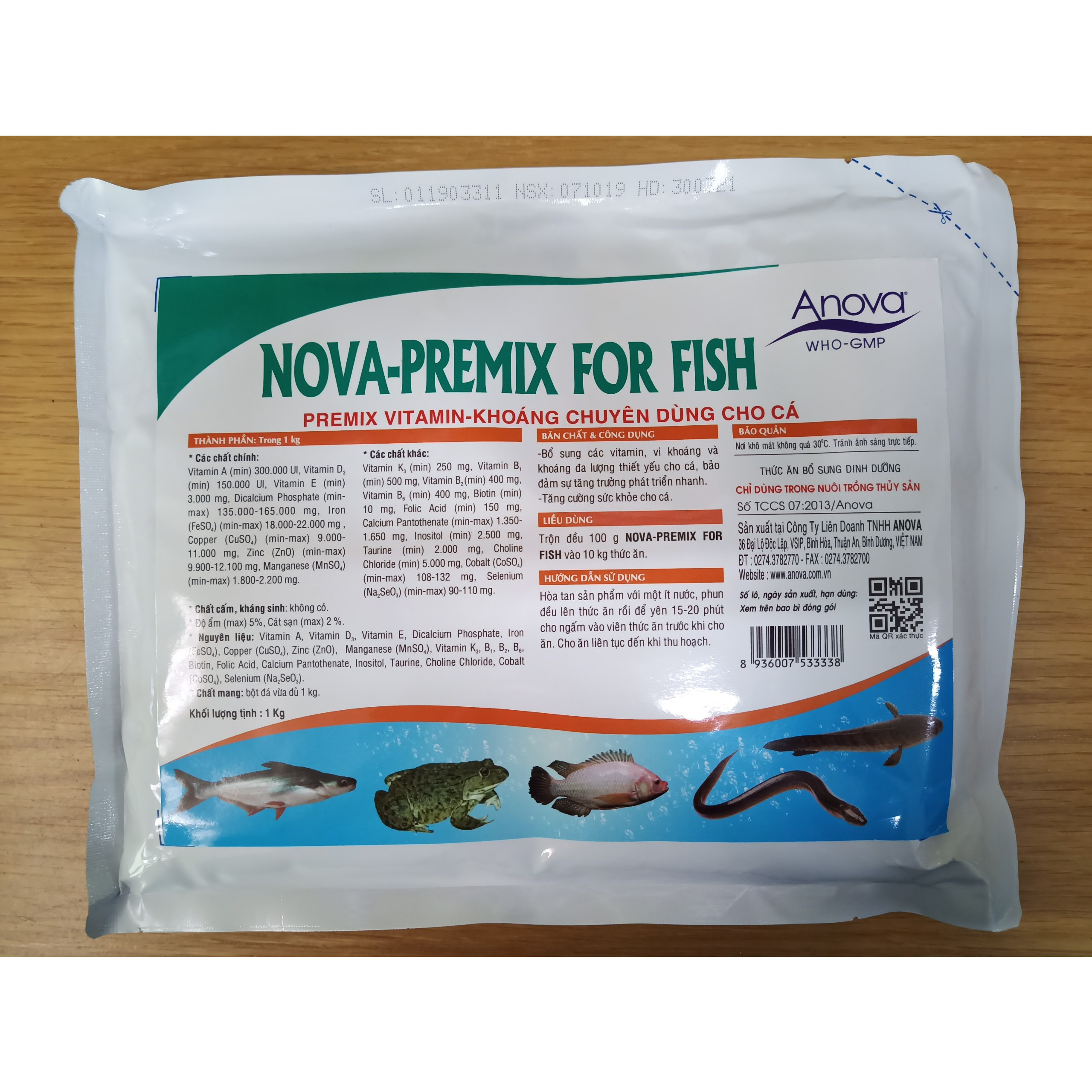 Bổ sung vitamin và khoáng chất Anova  Premix For Fish Chuyên Dùng Cho Thủy Hải Sản