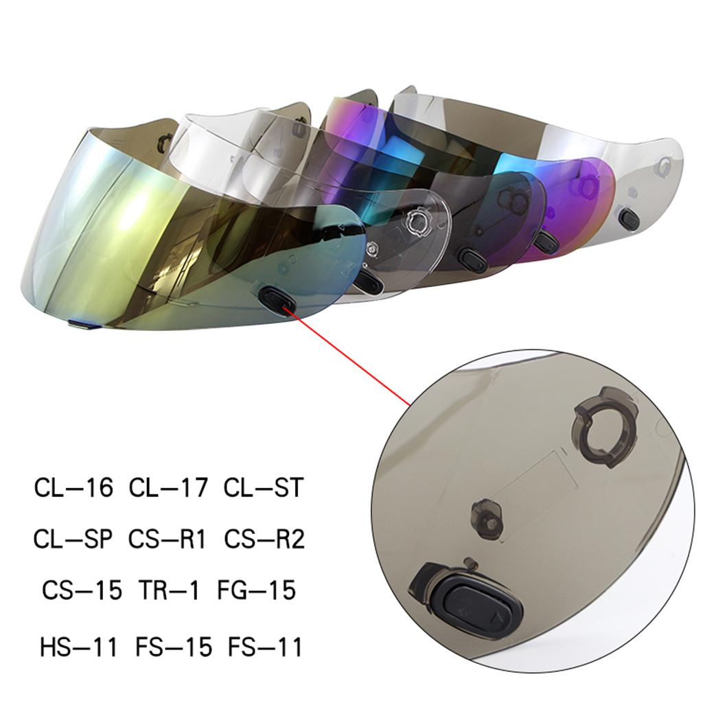 2pcs Visor Full Face Helmet Motorcycle Sun Glasses - Clear + Colored