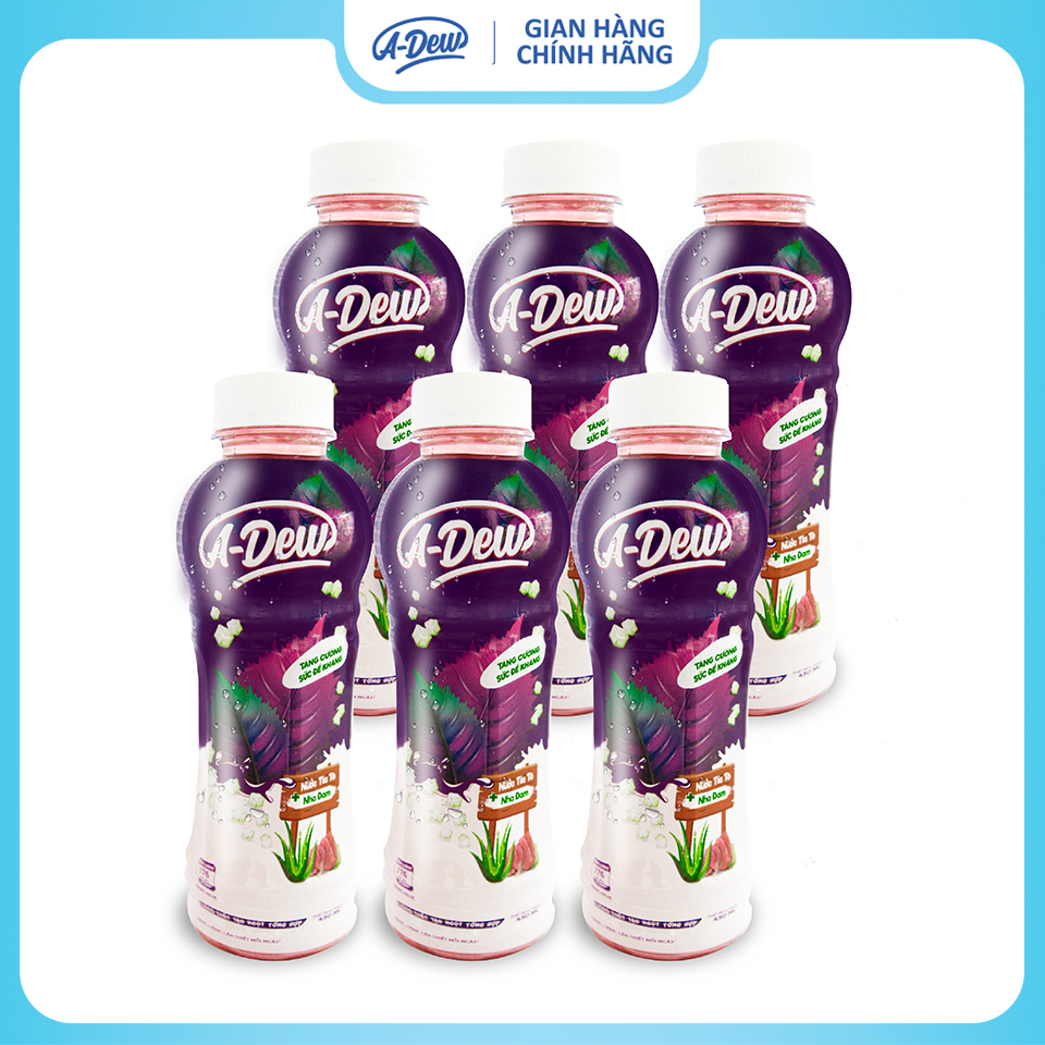 5 Chai Nước Tía Tô Nha Đam A-Dew 450ml + Tặng 1 chai 