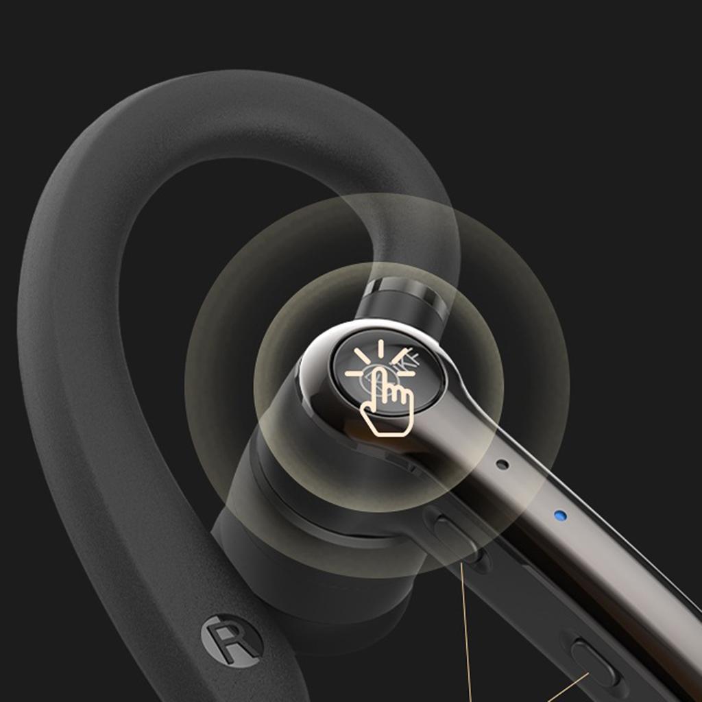 Bluetooth Earphone Hands-Free Noise Cancelling Wireless Earpiece for Truck Drivers Office Business