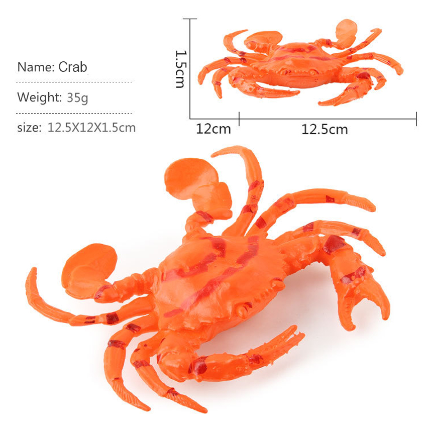 Đồ chơi 8 mô hình Cá &amp; sinh vật Biển Size lớn (14-18 cm) Animal Ocean World cho bé 3 tuổi nhập vai (Mẫu 02)