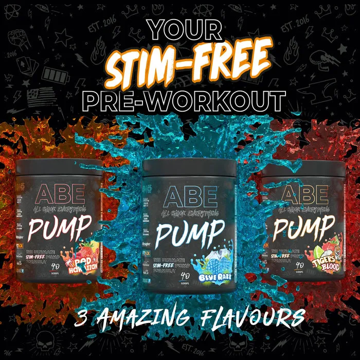 ABE PUMP , Pre-Workout Không Caffeine, Hỗ Trợ Pump Cơ, Tăng Sức Mạnh, Không Mất Ngủ | Applied