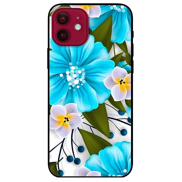 Ốp lưng dành cho Iphone 12 - 12 Pro mẫu Hoa Xanh Trắng