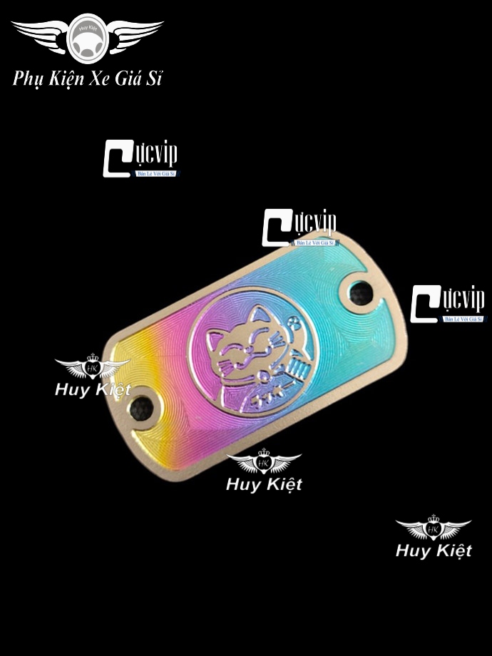 Nắp Dầu Mèo Thần Titan Điện Phân 2 Lỗ Ngang Gắn Xe Yamaha, Vario 2018 - 2022 MS4303 - Tặng 01 Móc Gắng Chìa Khóa Xe Ngẫu Nhiên