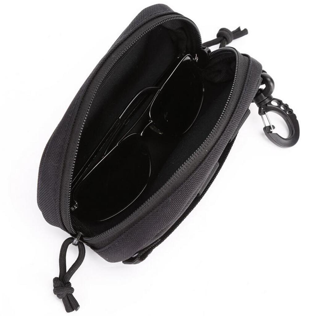2x Eyeglasses Hard Case Molle Zipper Sunglasses Carrying Case