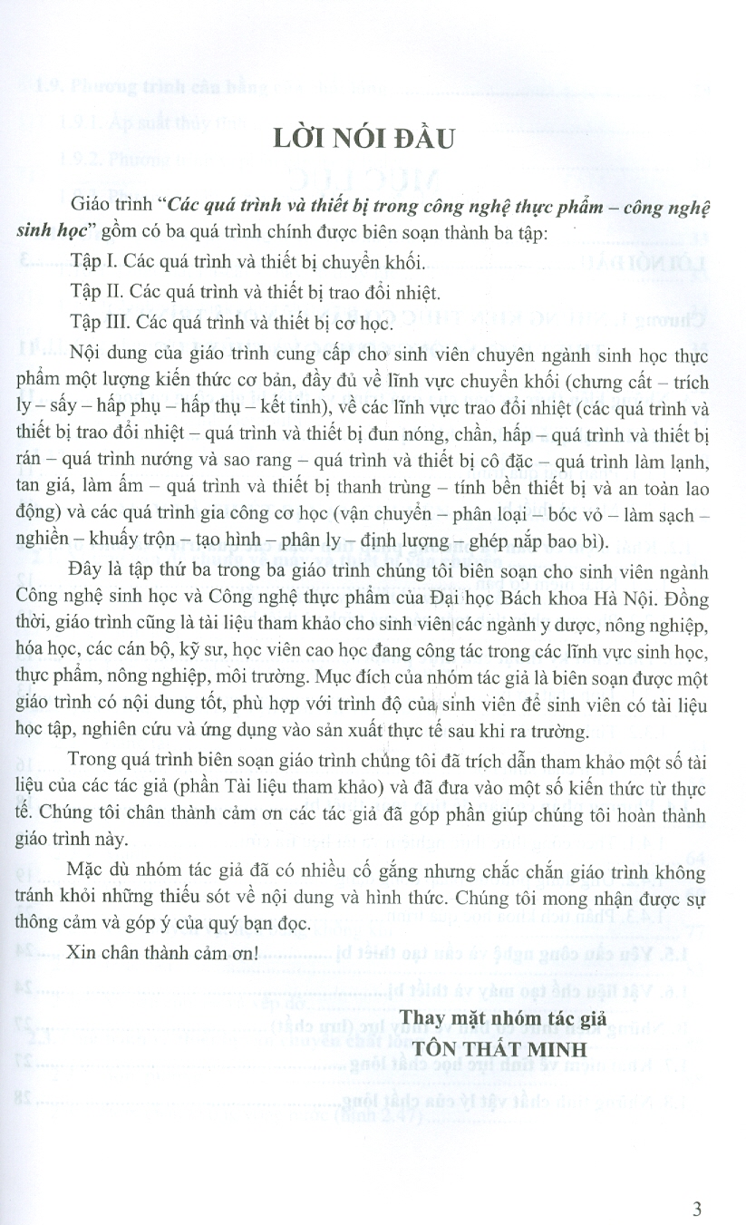 Giáo Trình Các Quá Trình Và Thiết Bị Trong Công Nghệ Thực Phẩm - Công Nghệ Sinh Học - Tập III: Quá Trình Và Thiết Bị Cơ Học