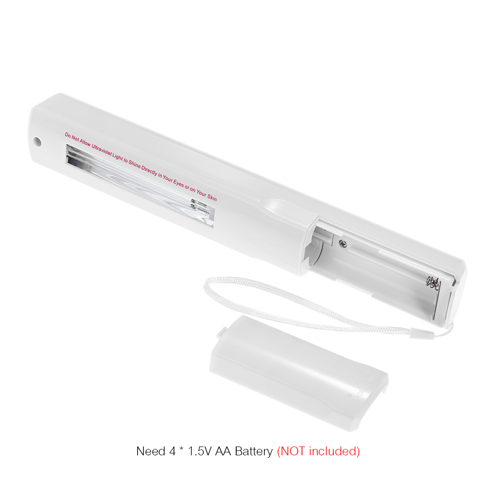 Đèn UV cầm tay có dây buộc, nhẹ và di động, thích hợp sử dụng tại nhà, cơ quan hoặc du lịch