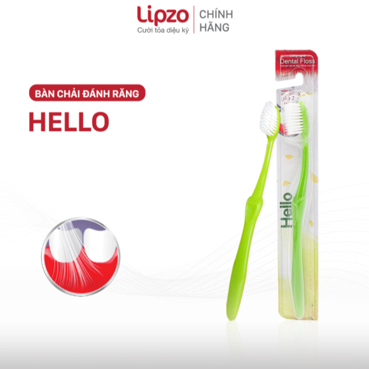 [SIÊU SALE] Bàn Chải Đánh Răng LIPZO Hello Khay Dành Cho Người Lớn Công Nghệ Lông Chỉ Tơ Nha Khoa Siêu Mảnh