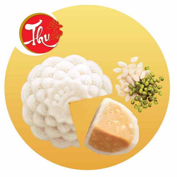 [Dòng bánh dẻo] Bánh Trung Thu Kinh Đô Đậu Xanh Hạt Dưa (0 Trứng) 230g ( Bánh lẻ)- Mã bánh86